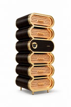 Raching Amber A6 Gold in Ebony Black color visualization
