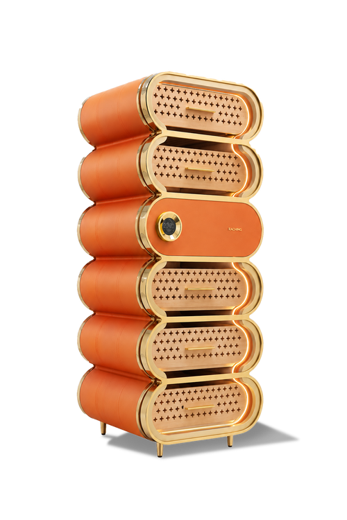 Raching Amber A6 Gold in Ember Orange
