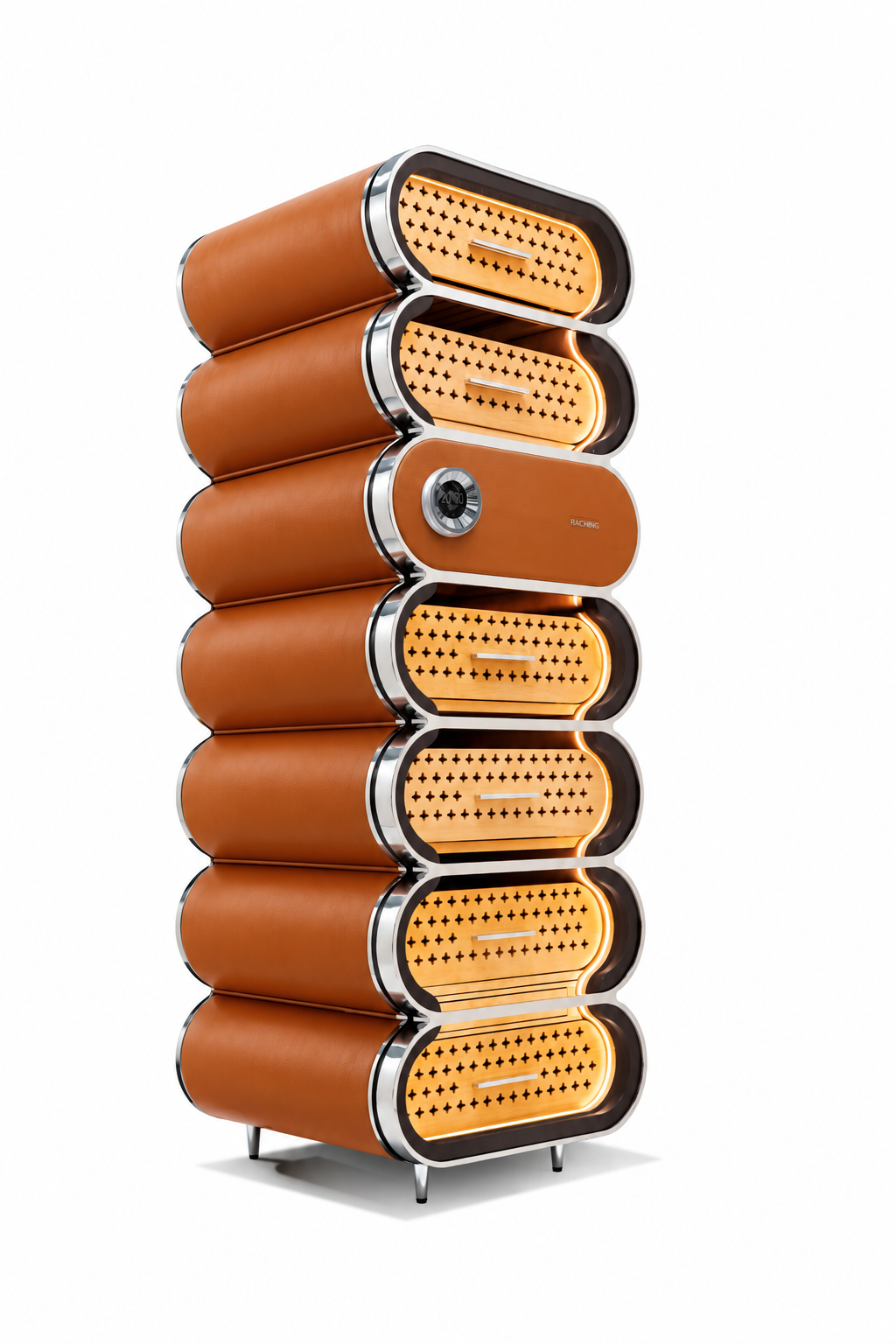Raching Amber A7 chromed rum brown color visualization