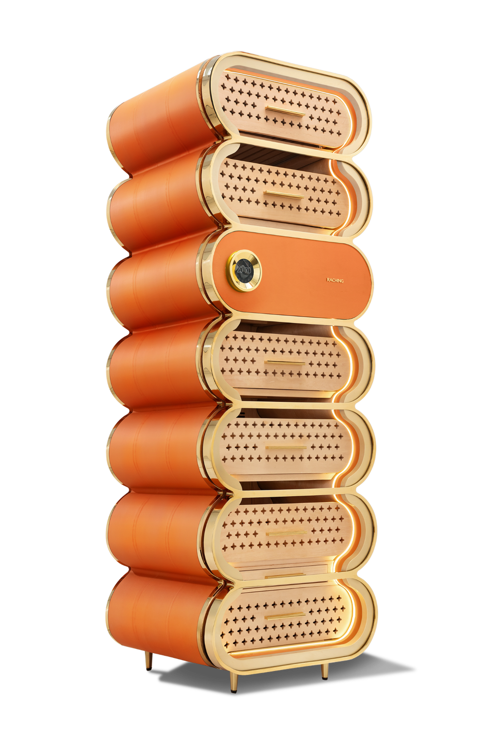 Raching Amber A7 gold ember orange