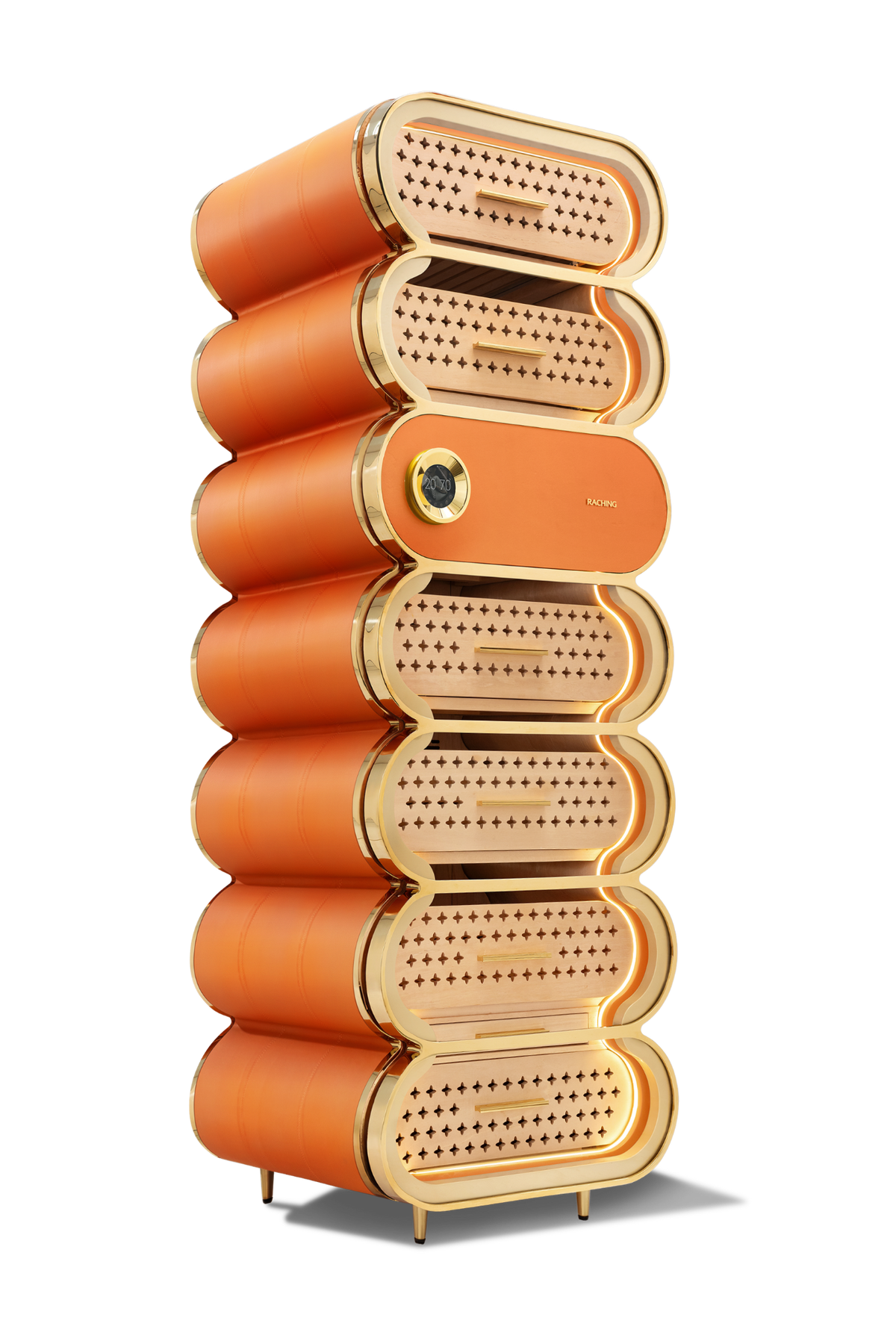 Raching Amber A7 gold ember orange