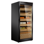Raching MON1800A cigar humidor cabinet in Black, Spanish cedar interior