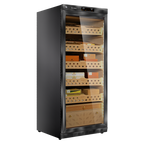 Raching MON1800A cigar humidor cabinet in Carbon Fibre, Spanish cedar interior
