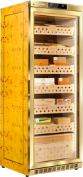 Raching MON2800A cigar humidor cabinet in Golden, Spanish cedar interior