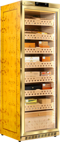 Raching MON3800A cigar humidor cabinet in Golden, Spanish cedar interior