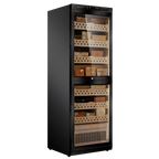 Raching MON3800B cigar humidor cabinet in Black, Spanish cedar interior