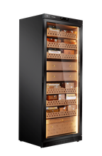Raching MON5800A cigar humidor cabinet in Black, Spanish cedar interior