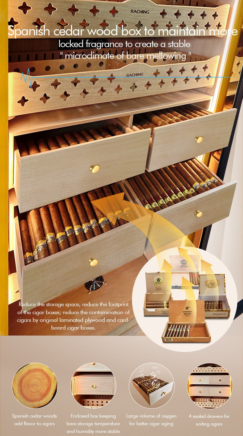 Raching MON5800A cedar box and shelf detail