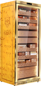Raching MON5800A cigar humidor cabinet in Golden, Spanish cedar interior