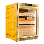Raching MON800A cigar humidor cabinet in Golden, Spanish cedar interior