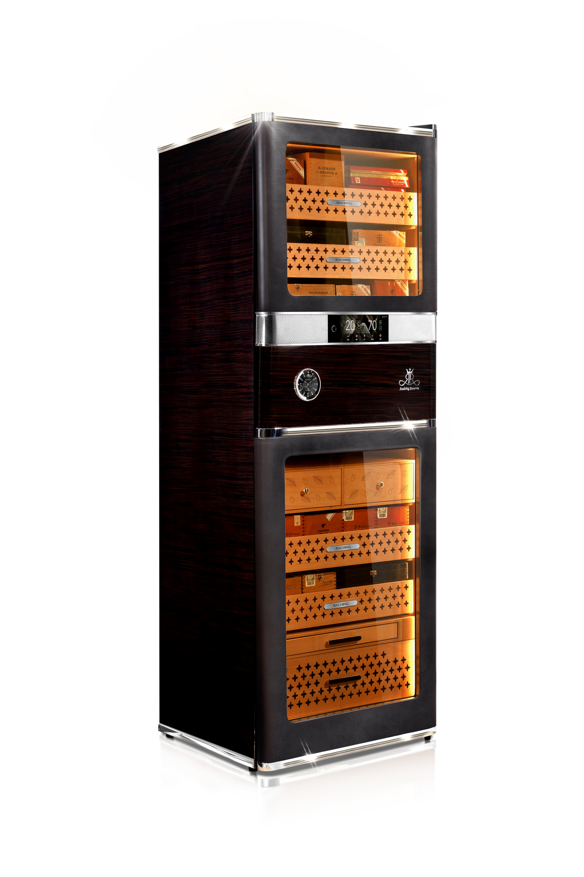 Raching RR780 cigar humidor cabinet in Caribbean Black