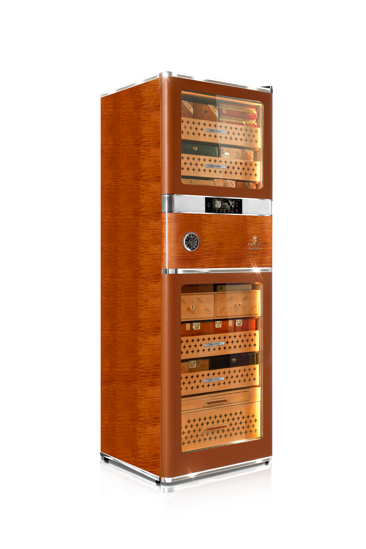 Raching RR780 cigar humidor cabinet in Trinidad Brown