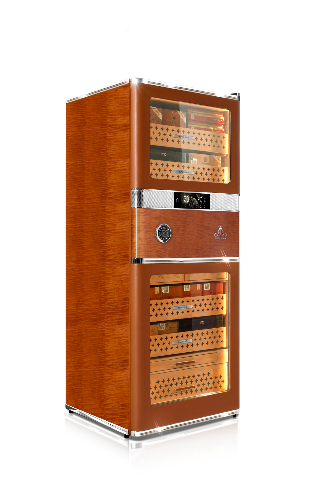Raching RR880 cigar humidor cabinet in Trinidad Brown