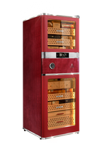 Raching RR980 cigar humidor cabinet in San Diego Red
