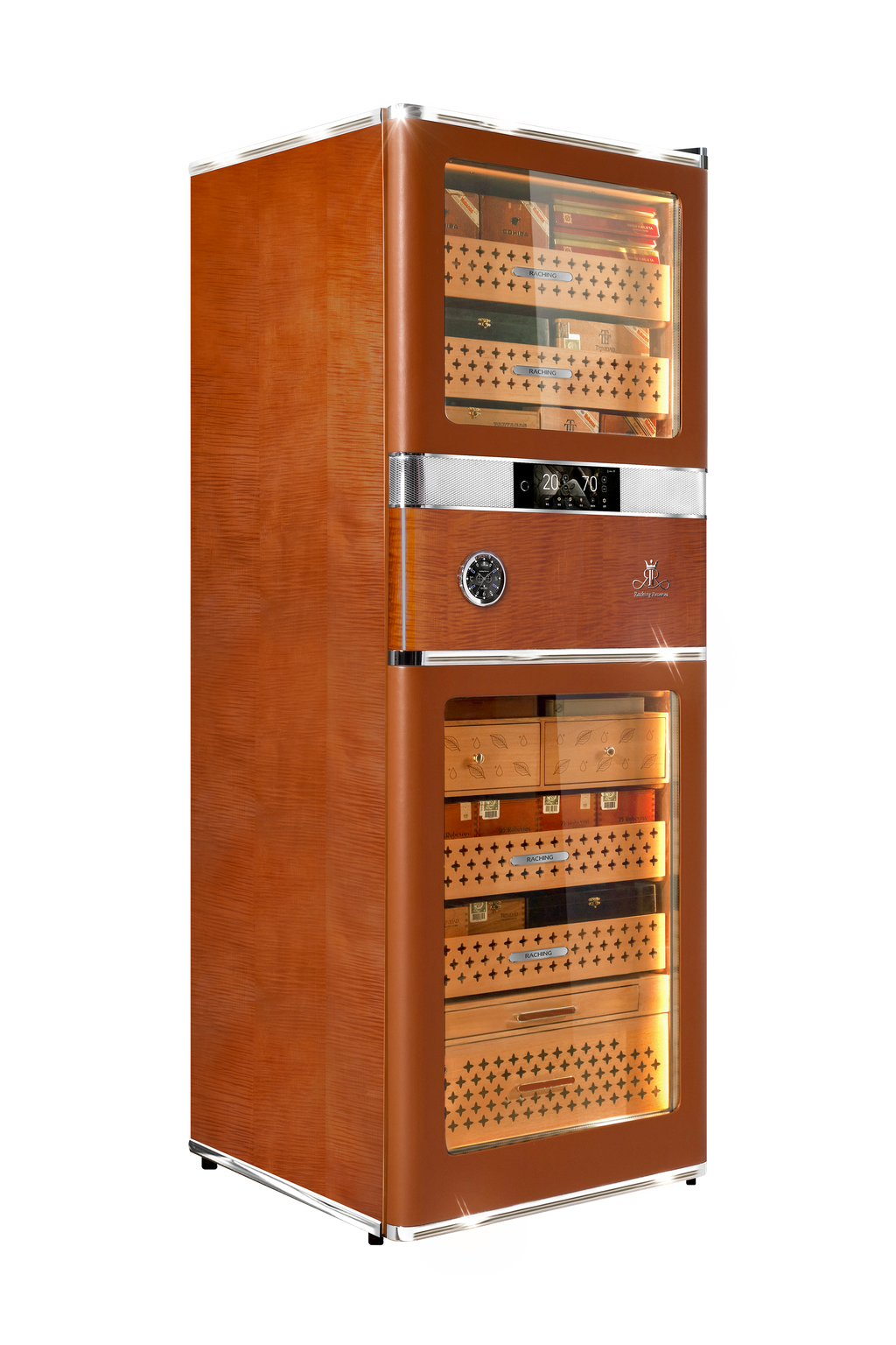 Raching RR980 cigar humidor cabinet in Trinidad Brown